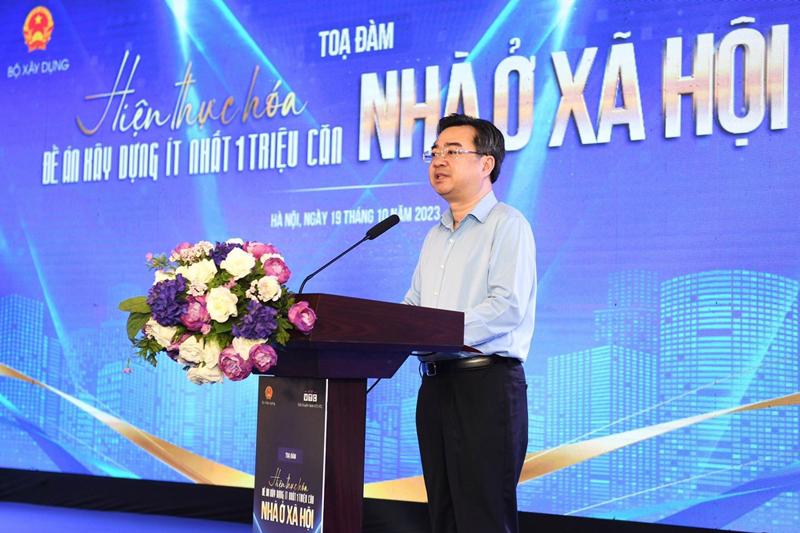 Bộ trưởng Bộ Xây dựng Nguyễn Thanh Nghị phát biểu tại sự kiện (Ảnh: PV).